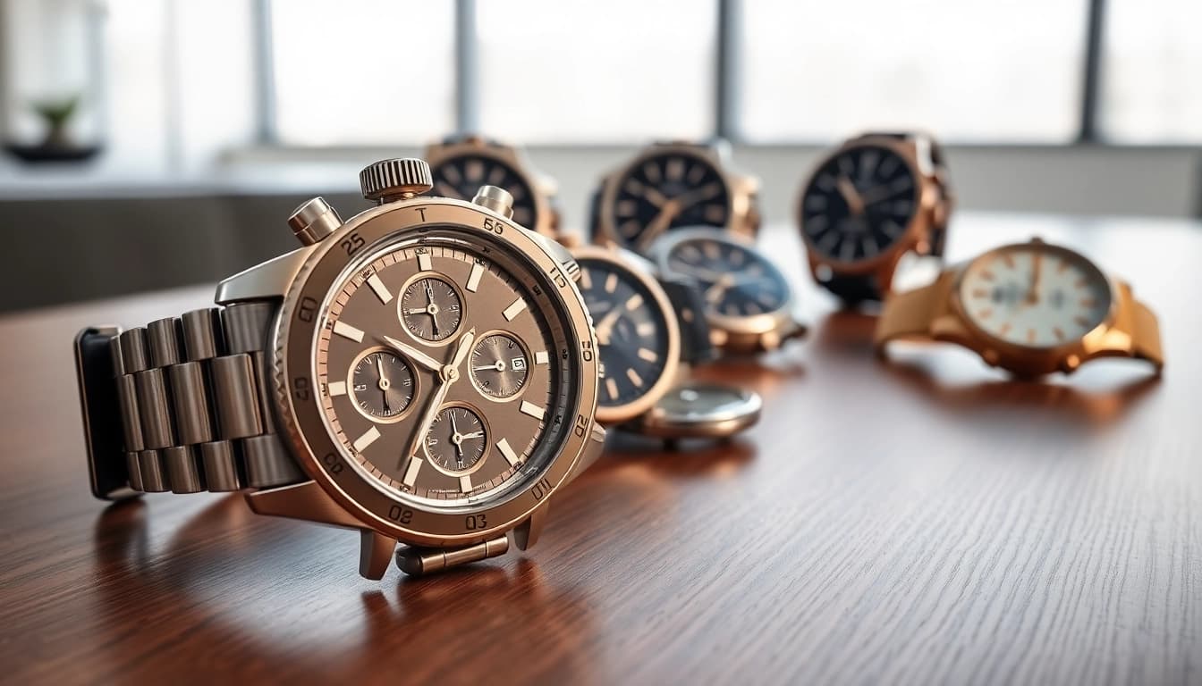 Display of luxurious replica watches showcasing artistry and craftsmanship.