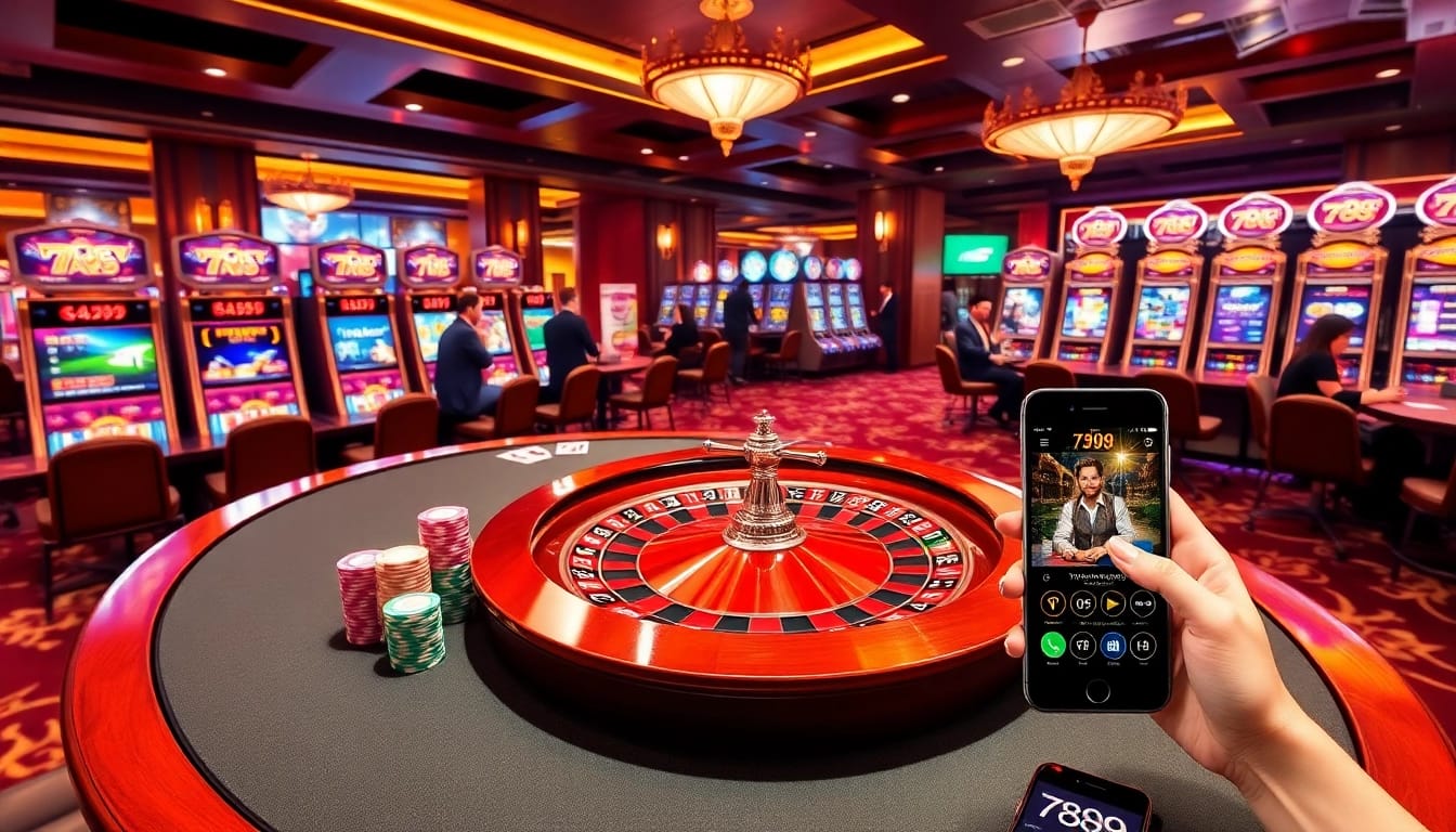 Disfruta de una experiencia de juego emocionante en 789g con visuales de casino vibrantes que incluyen acción de ruleta y póker.
