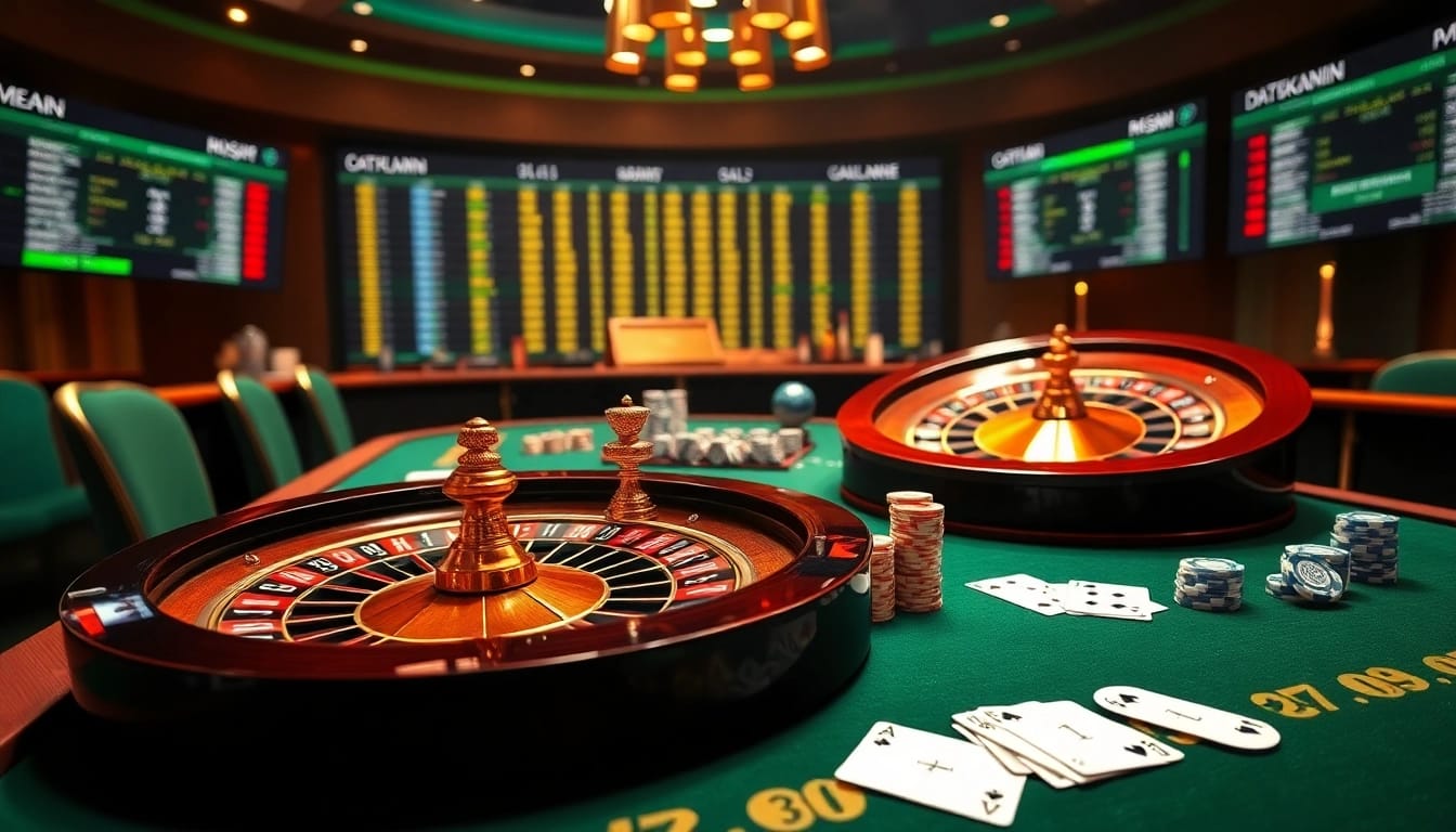 Rasakan sensasi kemenangan dengan Datukwin di meja kasino online yang penuh warna, dilengkapi chip poker dan kartu.