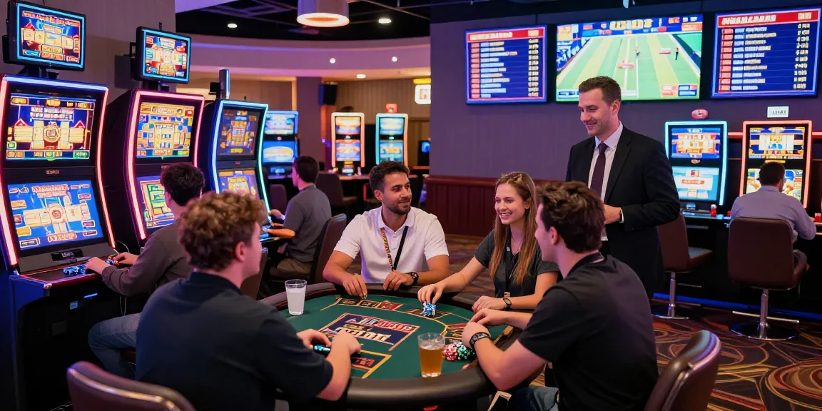 Exciting scene at credit card casinos showcasing players enjoying games and live dealers at https://eviz.org.uk.