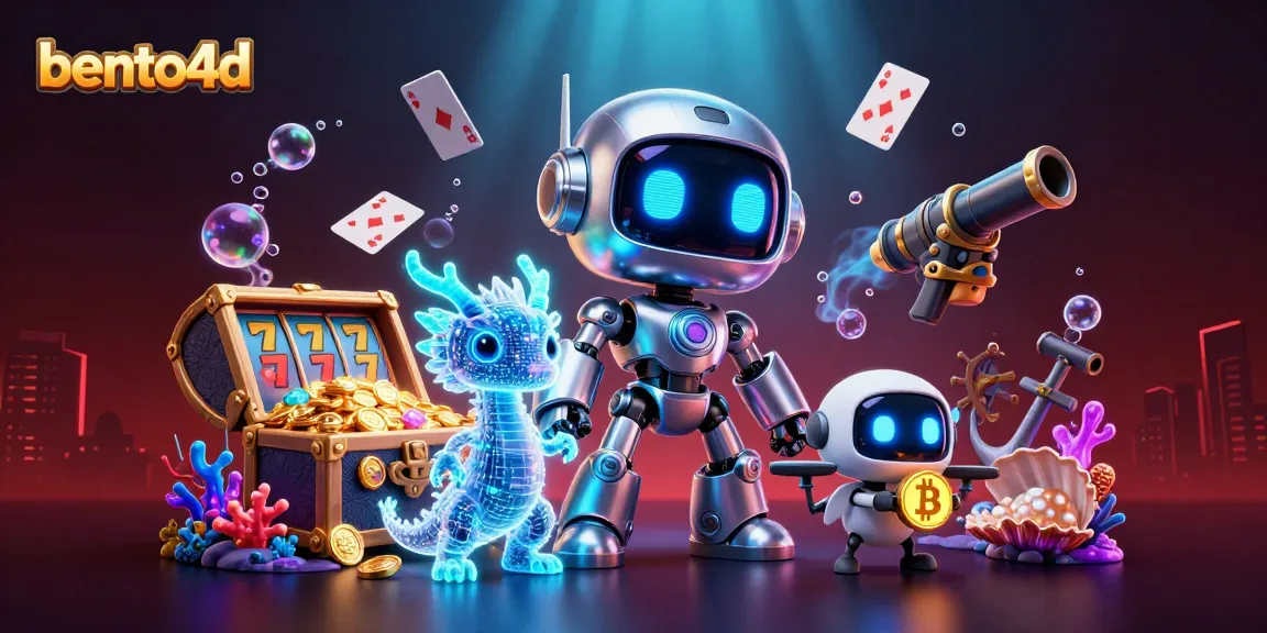 Terlibat dengan pengalaman kasino bento4d yang penuh warna menampilkan pemandangan hidup dari robot cyberpunk dan teman holografis.