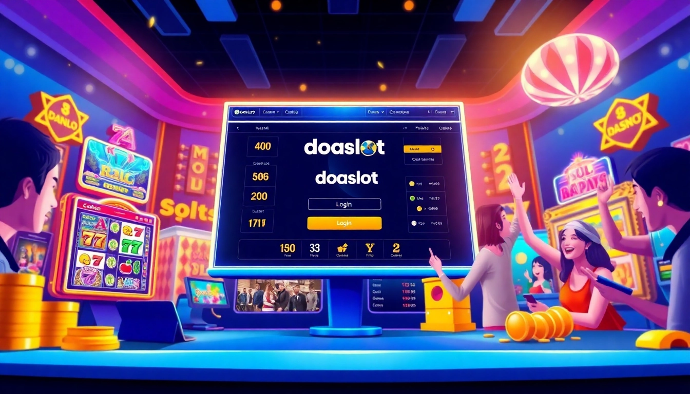 doaslot login interface showcasing a vibrant online gaming experience with an engaging dashboard.