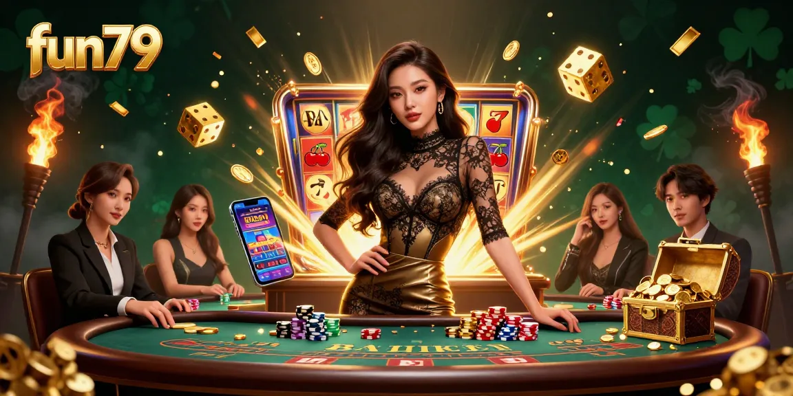 Experience high-stakes gaming action with fun79, showcasing stunning casino visuals and excitement.