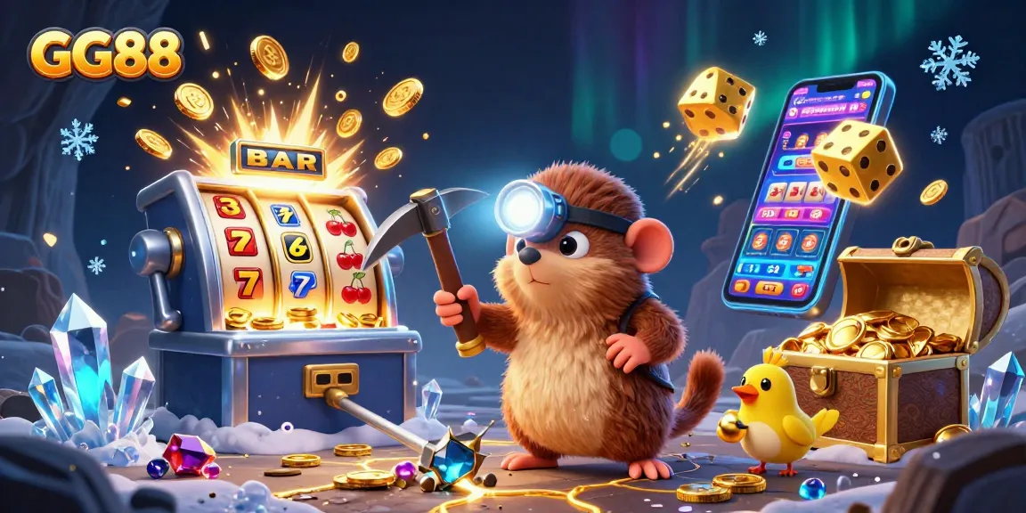 Join the treasure hunter mole in a golden jackpot adventure at GG88 casino with exciting games and rewards.