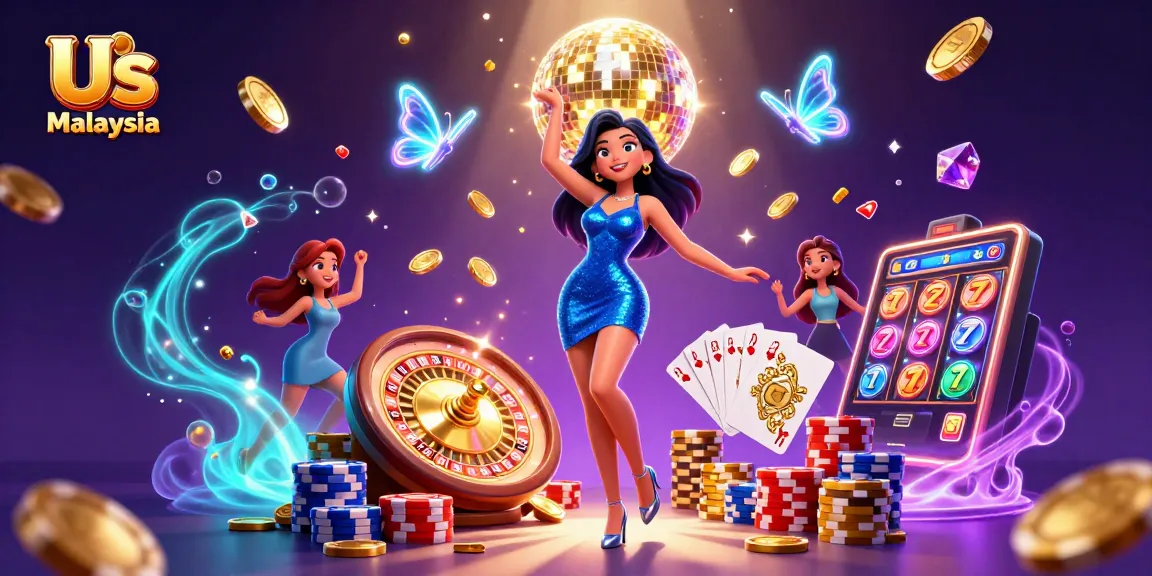 Experience the excitement of Us Casino Malaysia with glamorous gaming elements and vibrant slot themes.