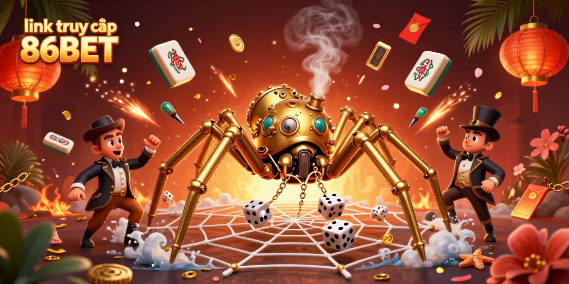 Experience gaming magic with link truy cập 86BET - a captivating 3D casino scene filled with excitement.