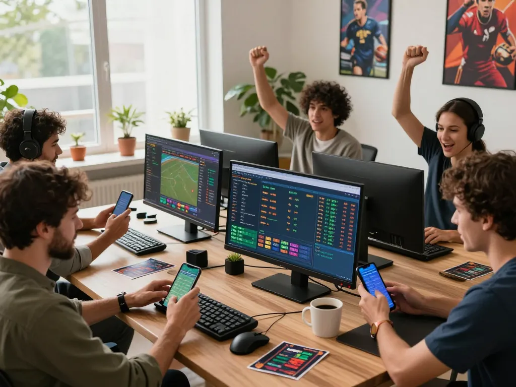 Pemain yang terlibat dalam aktivitas taruhan online dengan sbobet94 di lingkungan permainan yang dinamis.
