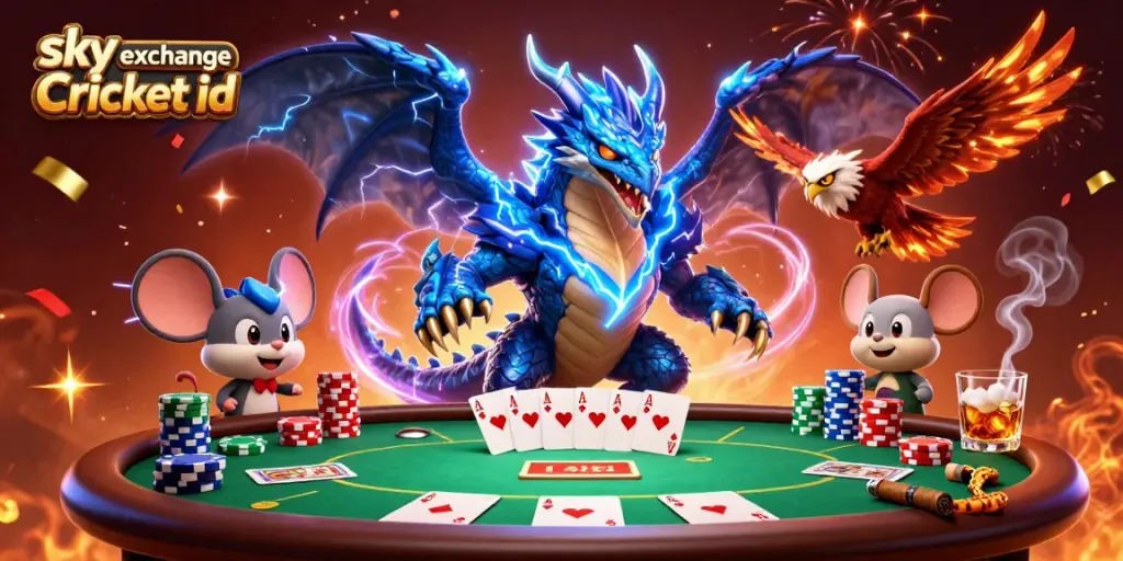 Betting experience with sky exchange Cricket id and vibrant casino elements, showcasing dynamic action.