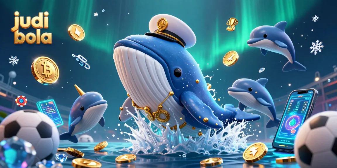 Win big with judi bola as a cartoon whale and dolphins celebrate in an underwater treasure scene.