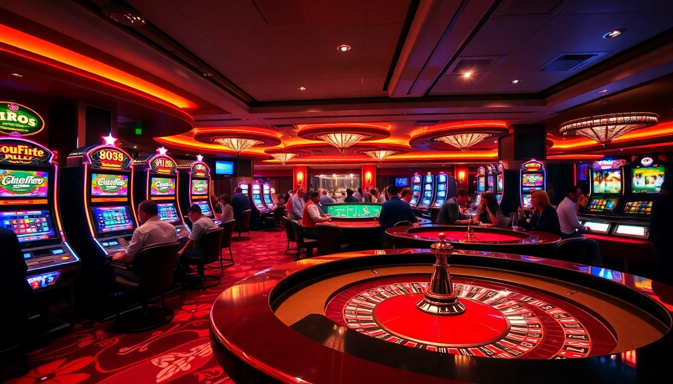 bbni4d menghadirkan suasana kasino yang semarak dengan mesin slot dan meja roulette.