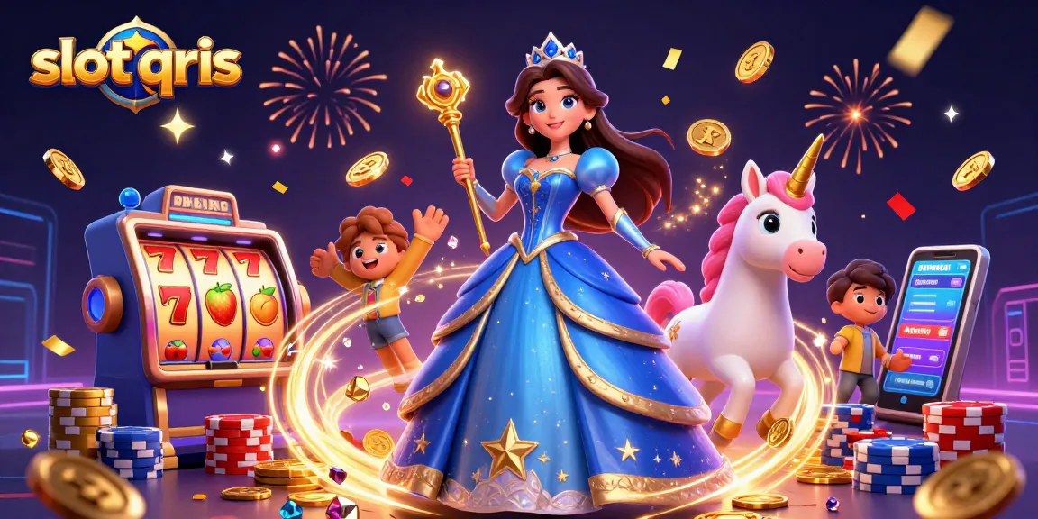 Experience thrilling wins at slot qris with a captivating casino scene featuring lucky charms and vibrant gameplay.