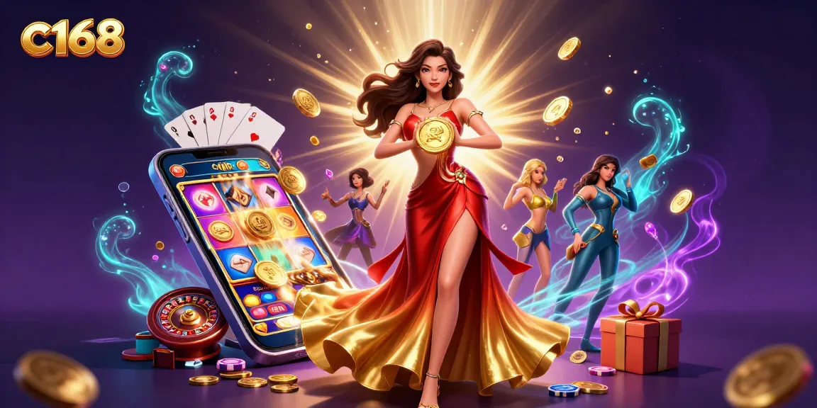 Experience thrilling gameplay at c168 with a stunning portrayal of luck and fortune in an exciting casino scene.