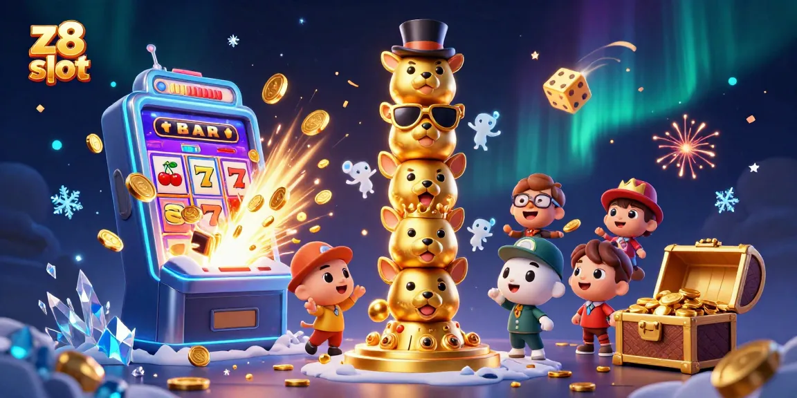 Spin the z8 slot machine for jackpots among colorful casino elements and lively animations.
