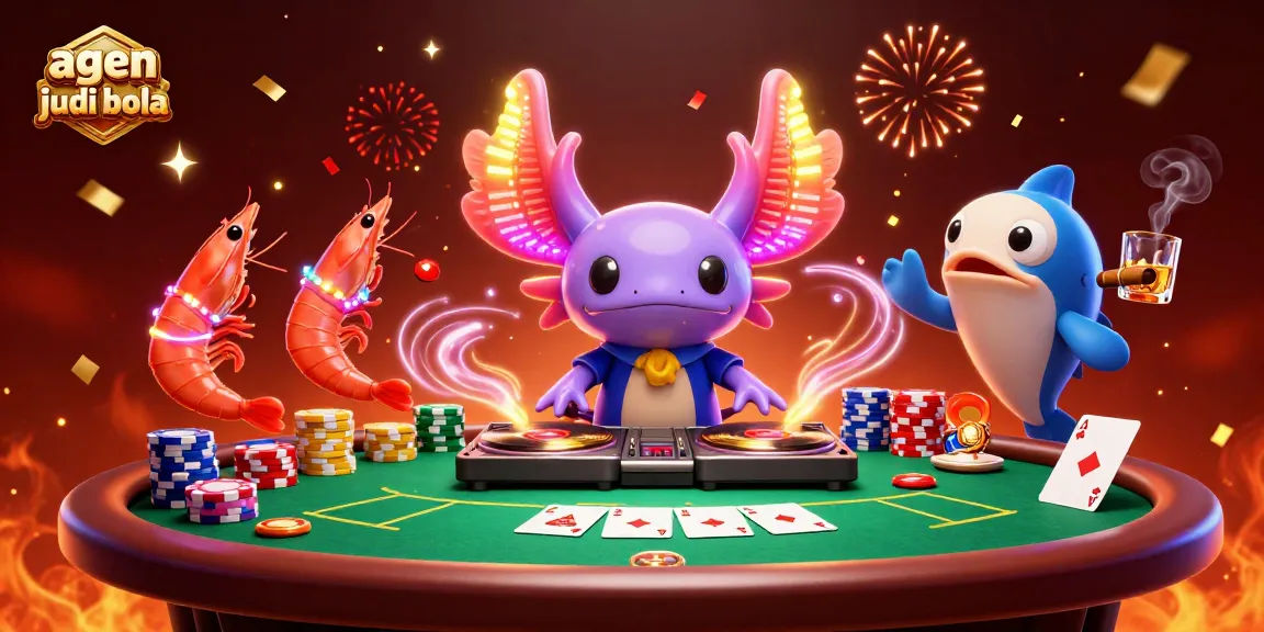 Experience thrilling gameplay with agen judi bola in a vibrant underwater casino scene.