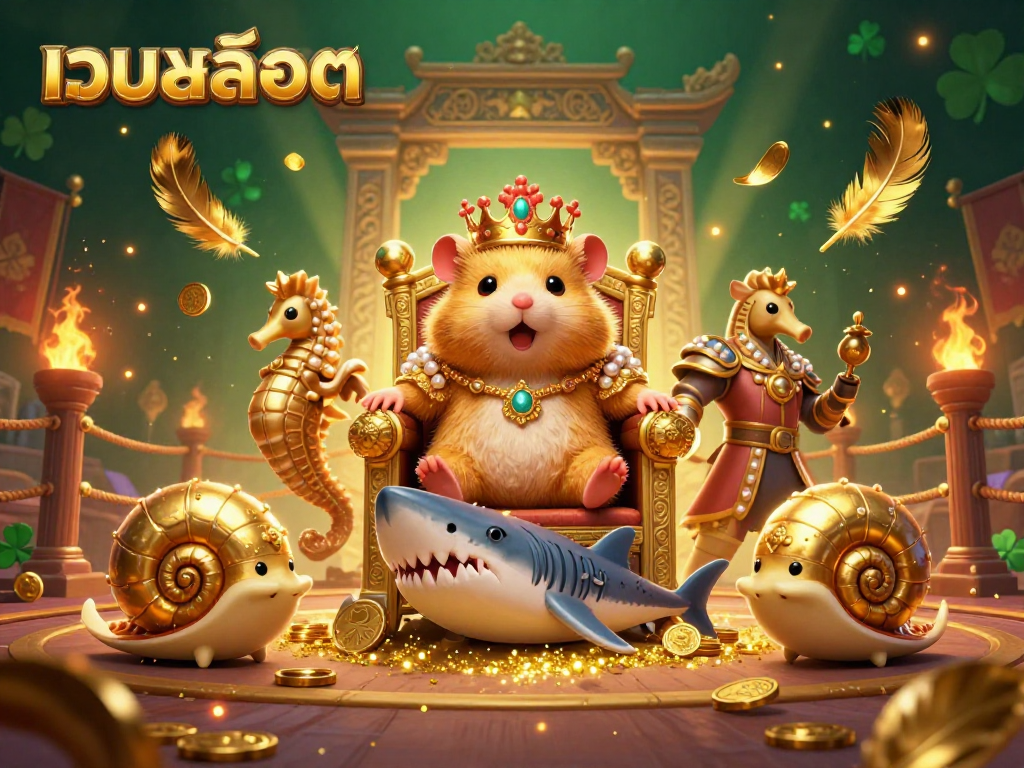 Experience เว็บสล็อต with thrilling spins and golden wins in a vibrant casino adventure scene.