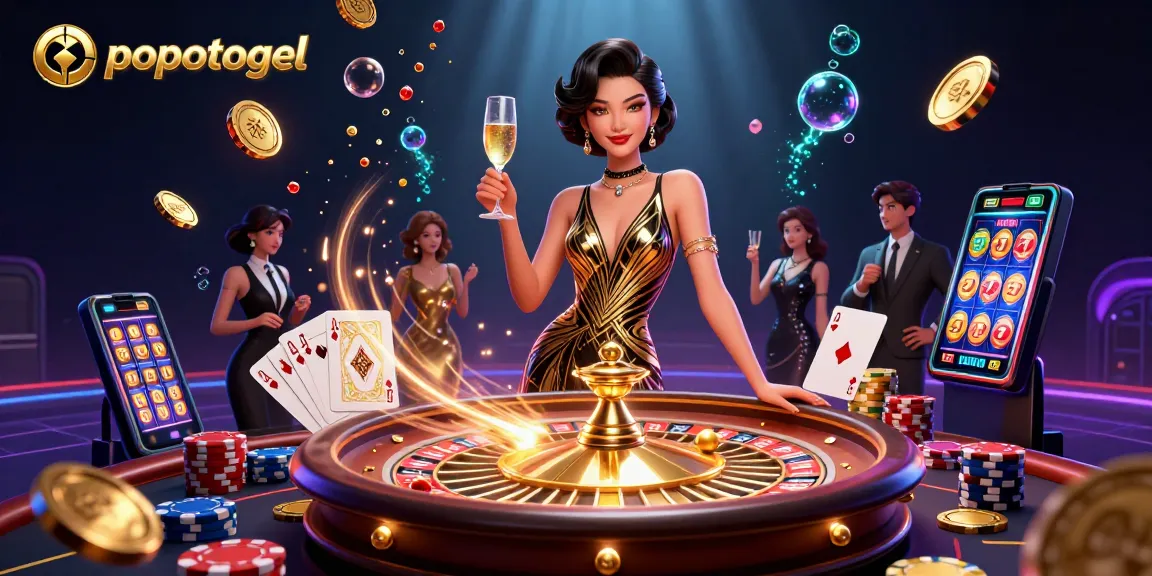 Experience the thrill of popotogel with luxurious gameplay under the warm glow of a casino ambiance.