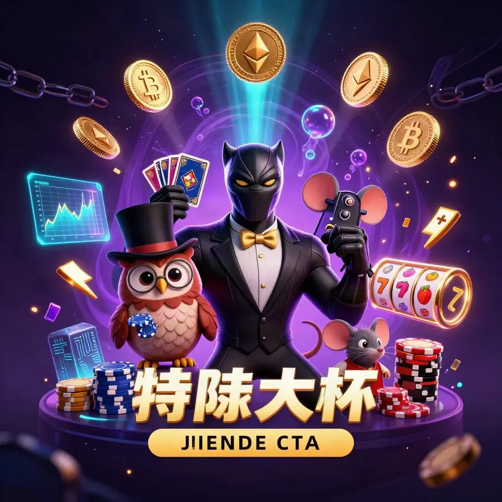 Panther, owl, and mouse casino heroes amid glowing coins, reels, and neon energy.