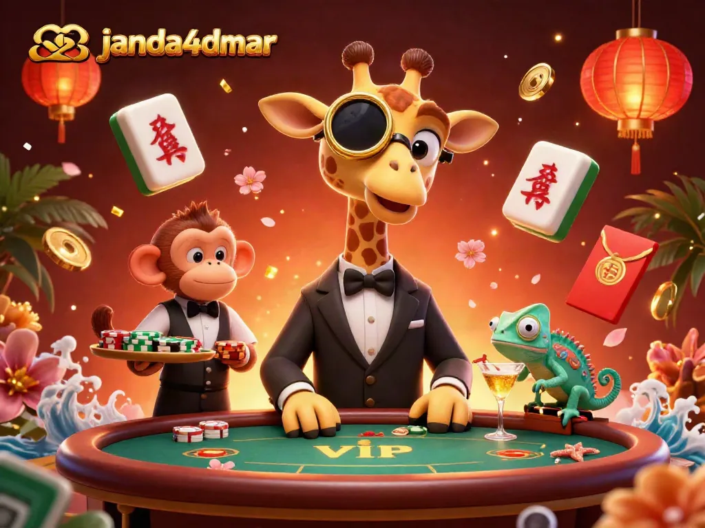 Gambaran mengasyikkan dari janda4dmar dengan jerapah, monyet, dan bunglon di kasino.