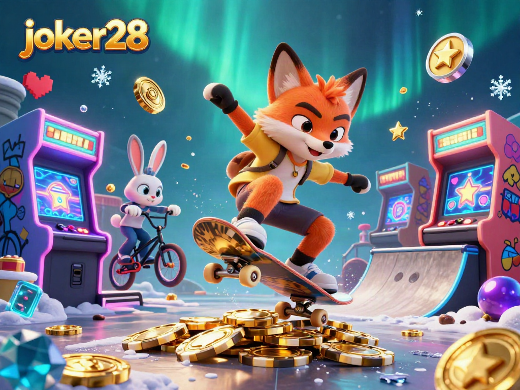 Menangkan permainan joker28 sambil menikmati aksi skateboarder fox dan kelinci BMX di kasino.