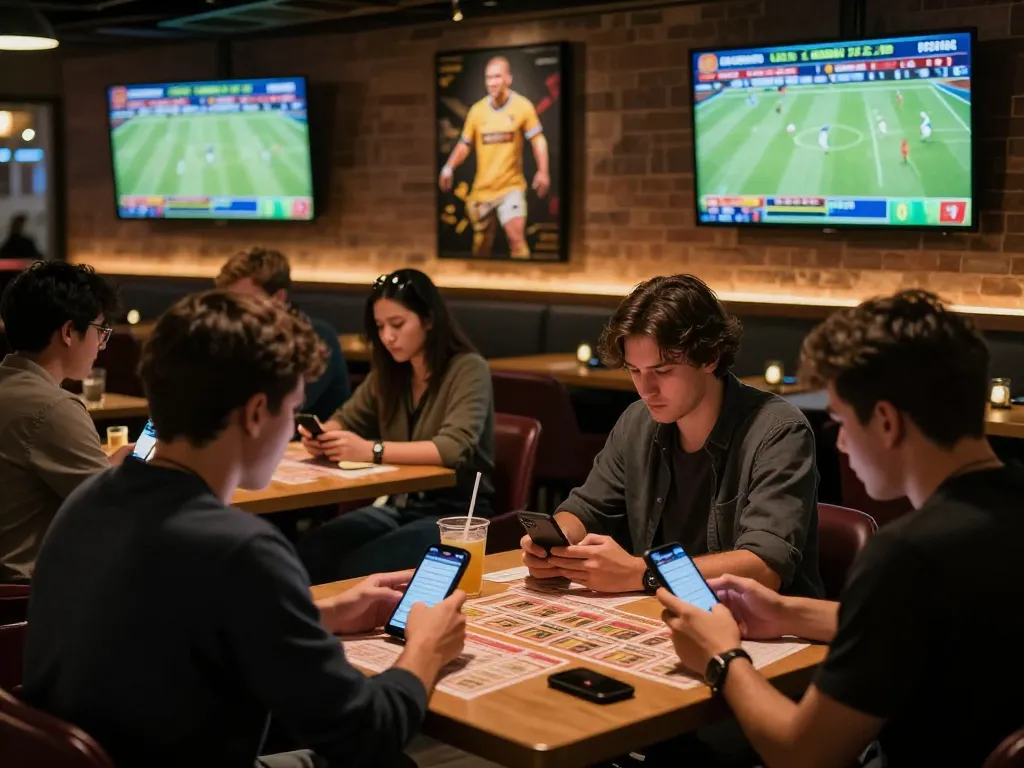 Exciting sports betting scene with fans engaging in iwin68 iwin action during live games.