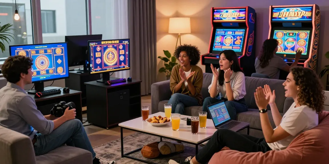 Exciting online gambling moment with friends enjoying mpocash games in a cozy setting.