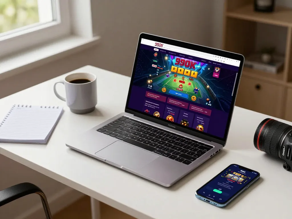 Player strategizing on the 99OK gaming platform while enjoying a home setup.