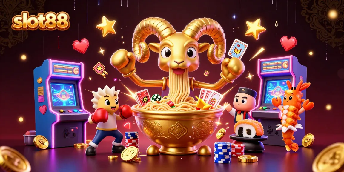Slot88 menawarkan permainan menarik dengan hadiah besar dalam ilustrasi kasino yang kaya detail.