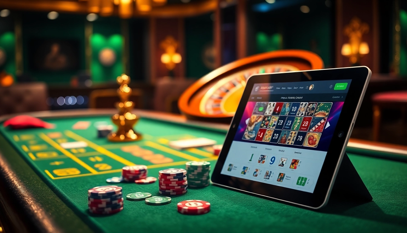 Experience the thrill of new88 đăng nhập with a luxurious casino atmosphere featuring vibrant tables and online gameplay.
