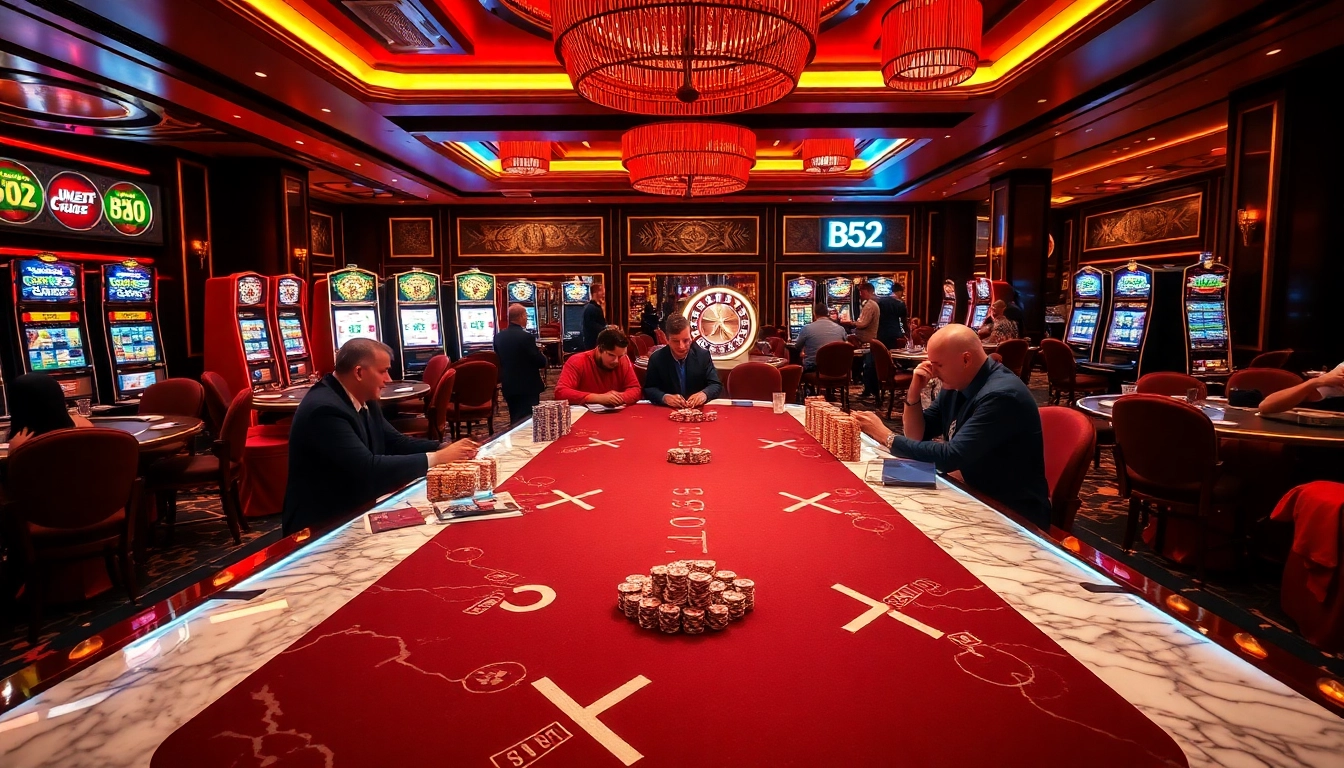 The B52 Club showcases prominent poker action and vibrant casino excitement with high-stakes gameplay.