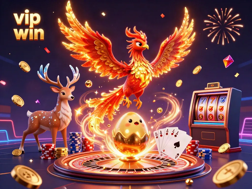 Experience the excitement of vip win with vibrant 3D casino characters and dynamic gaming elements.