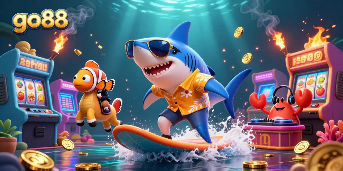 Experience the thrill of go88 casino games with our vibrant underwater adventure featuring playful characters.
