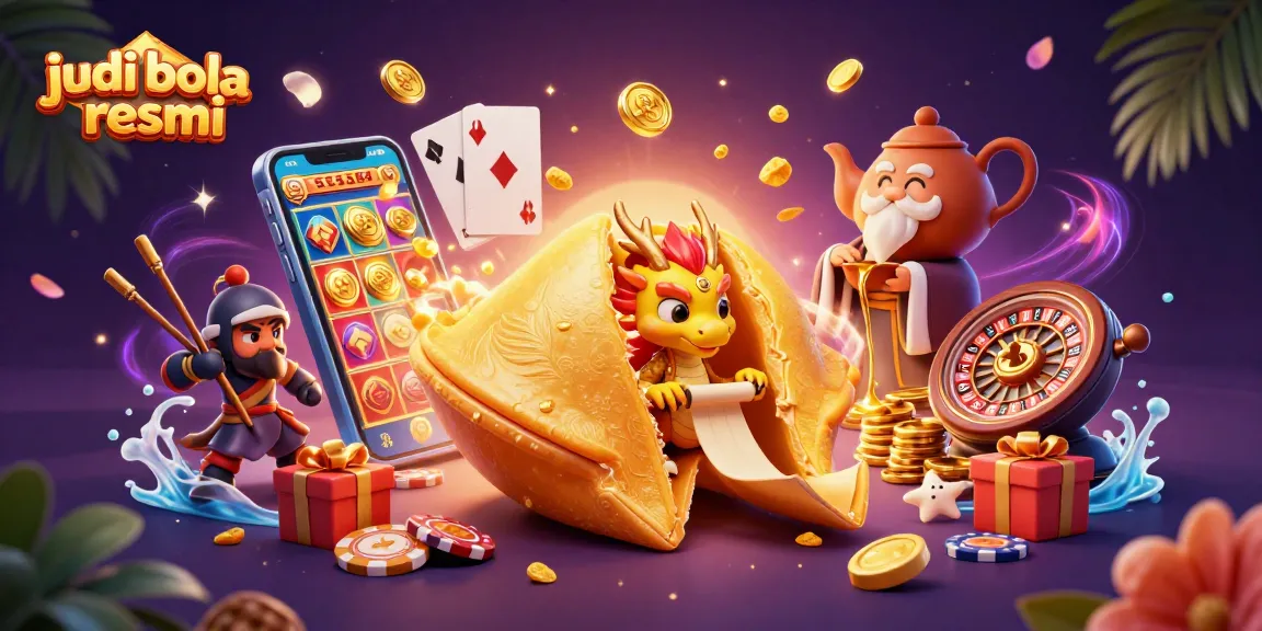 Play judi bola resmi with vibrant characters and dynamic gambling elements in a 3D illustration.