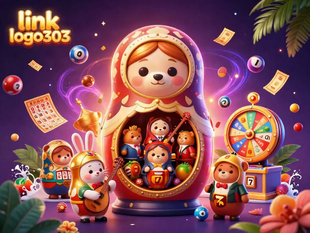 Dengan menggunakan link logo303, asosiasi berkesan dengan permainan kasino, dilengkapi bola lotere berwarna dan elemen keberuntungan lainnya.
