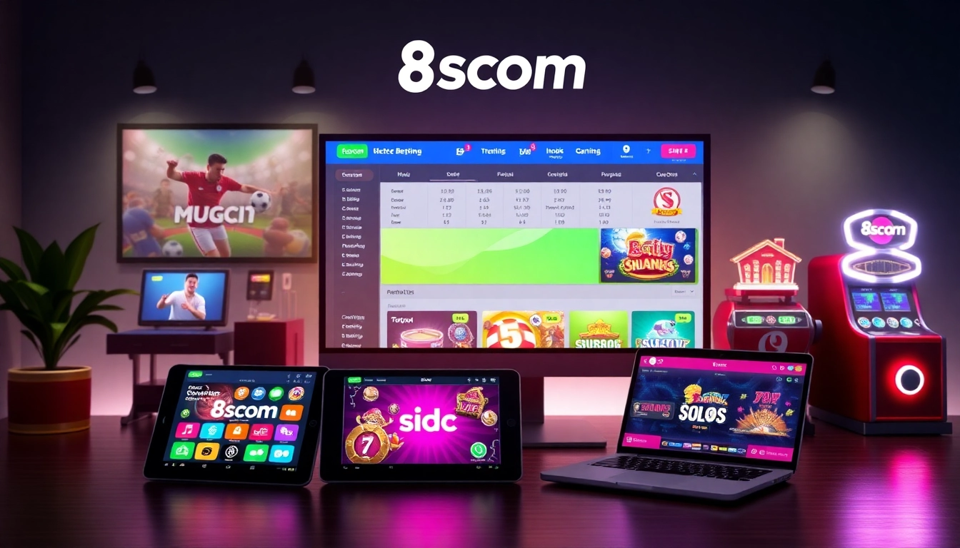 Experience the excitement of online gaming with 8scom's user-friendly platform showcasing diverse betting options.