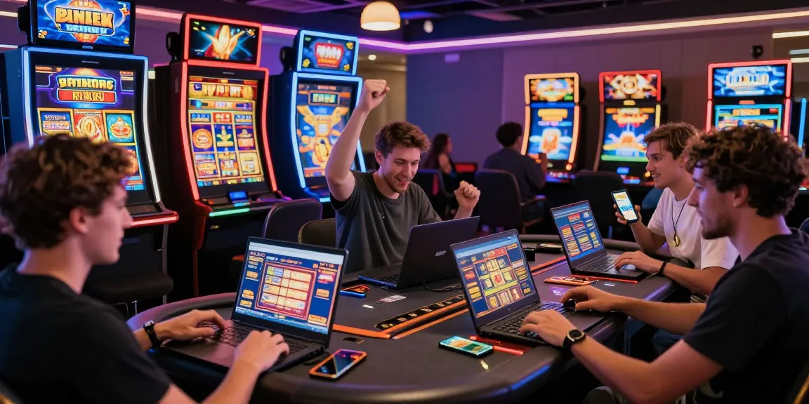 Players exploring new online casino sites with vibrant gaming graphics and exciting atmosphere.