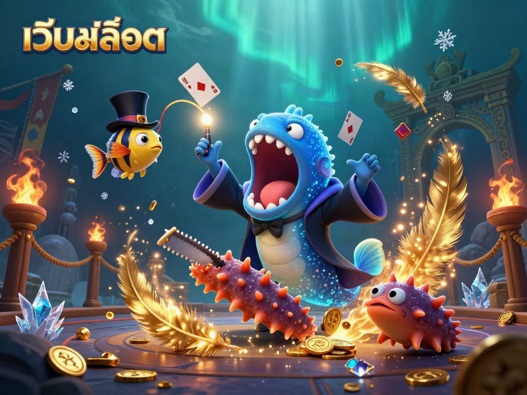 Experience thrilling เว็บสล็อต action with magical underwater characters in a vibrant casino setting.