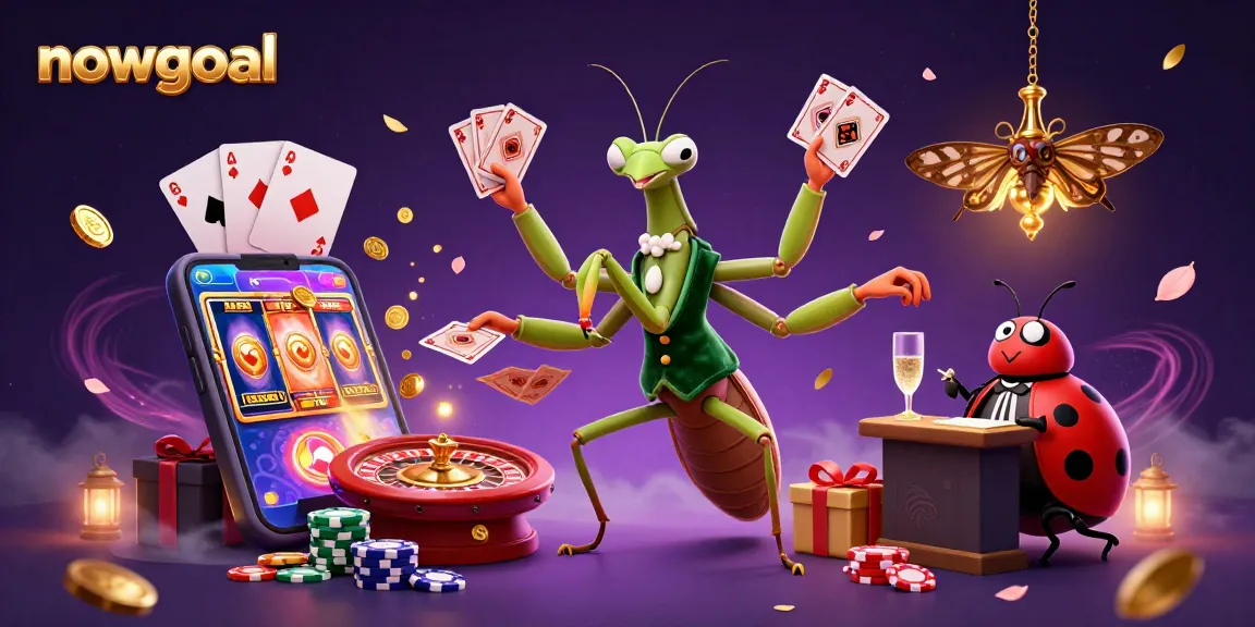 Experience real-time betting action with nowgoal's vibrant casino illustration.