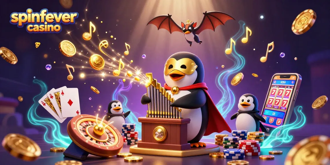 Experience excitement at SpinFever Casino with vibrant characters and dynamic gaming elements.