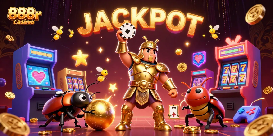 Engage in thrilling activities at 888r casino with colorful arcade games and a vibrant jackpot scene.