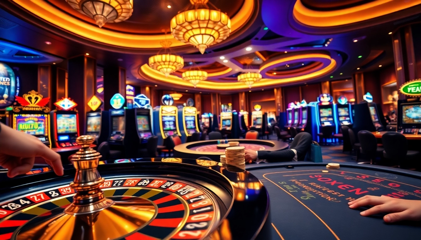 xx88 players enjoying a thrilling gambling experience at an elegant casino