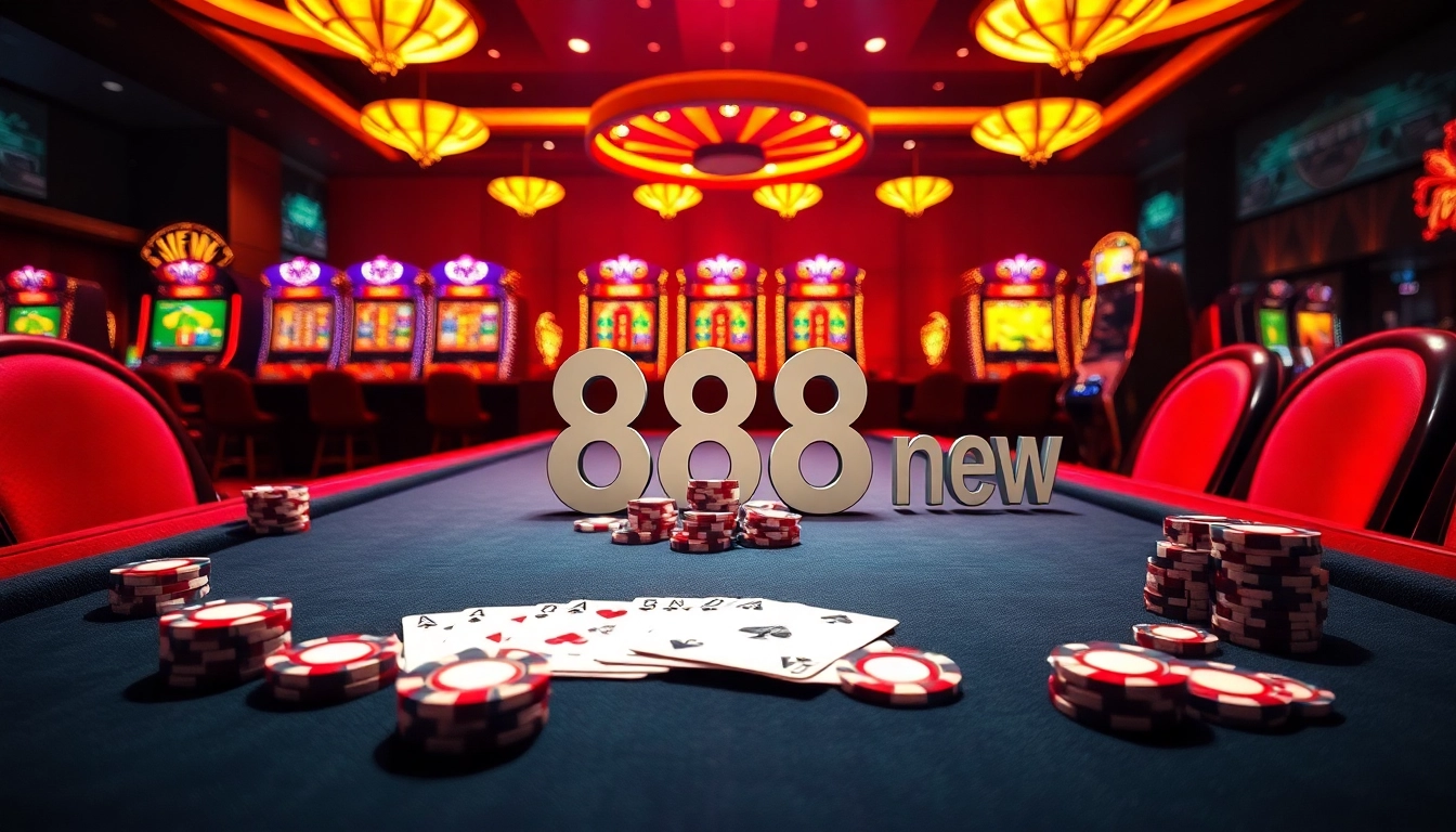 Experience the thrilling atmosphere of 888 new casino with vibrant gaming elements and luxurious visuals.