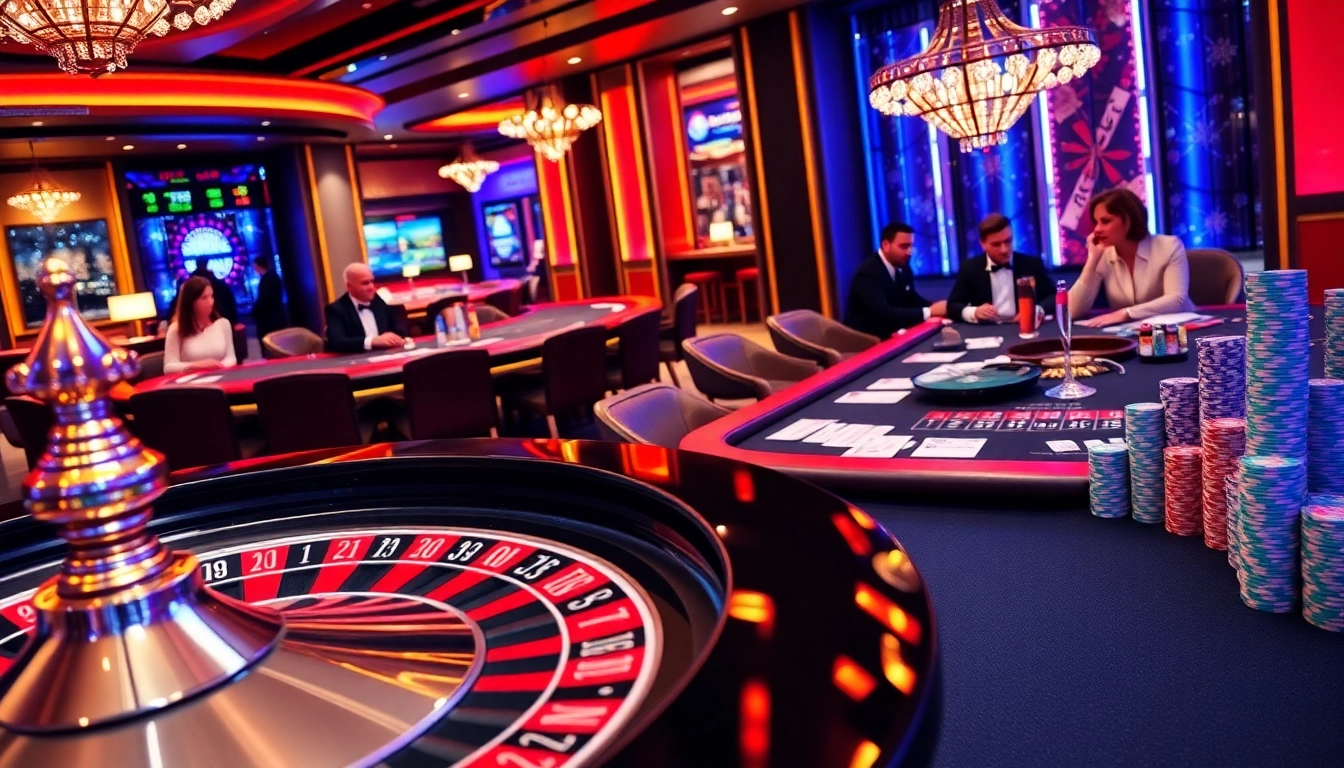 Experience the excitement of the casino at https://okwin.blog/ with roulette tables and vibrant betting action.