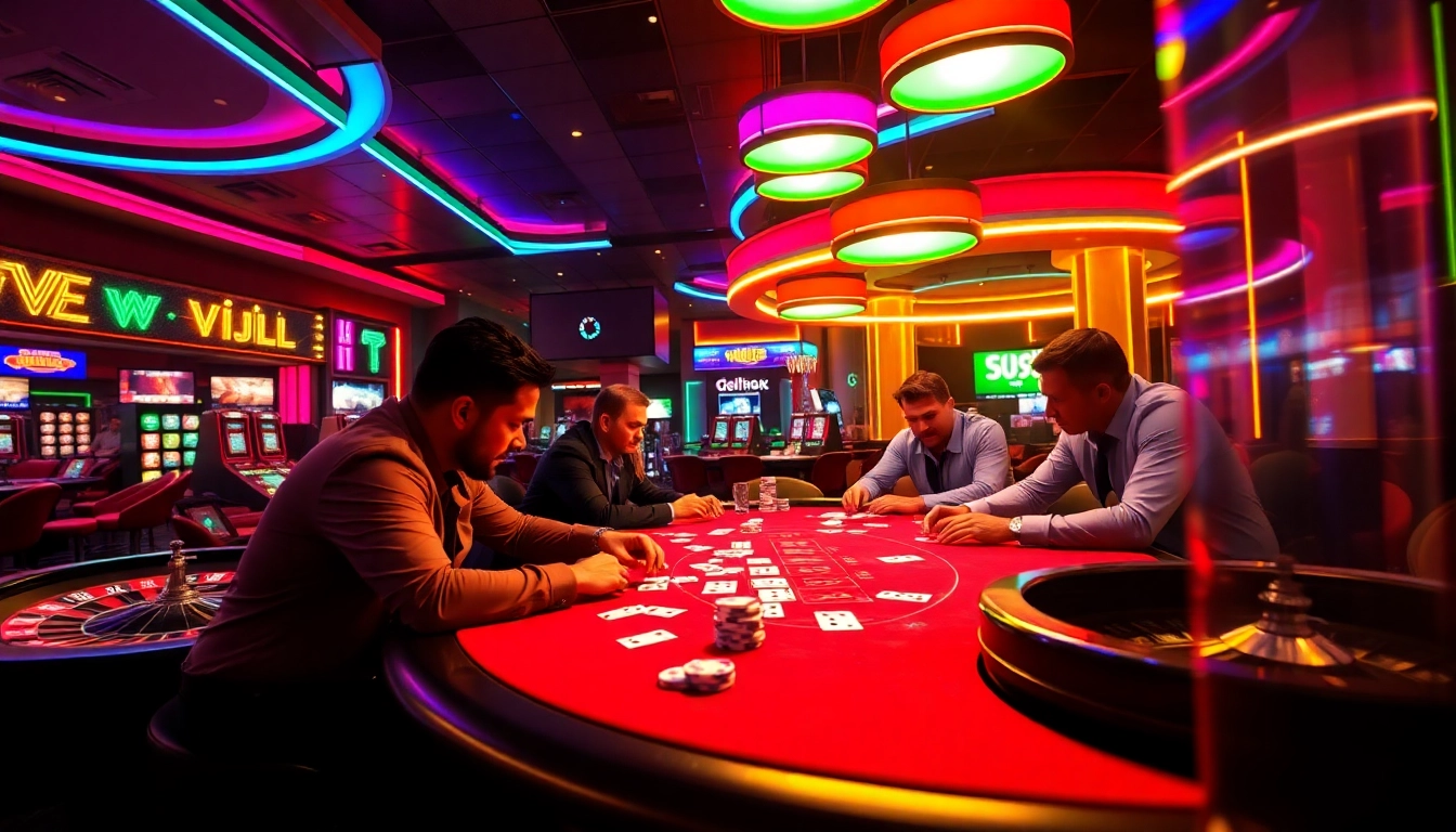 Experience the excitement of play in a game vvjl setting with vibrant casino tables and professional gamblers.