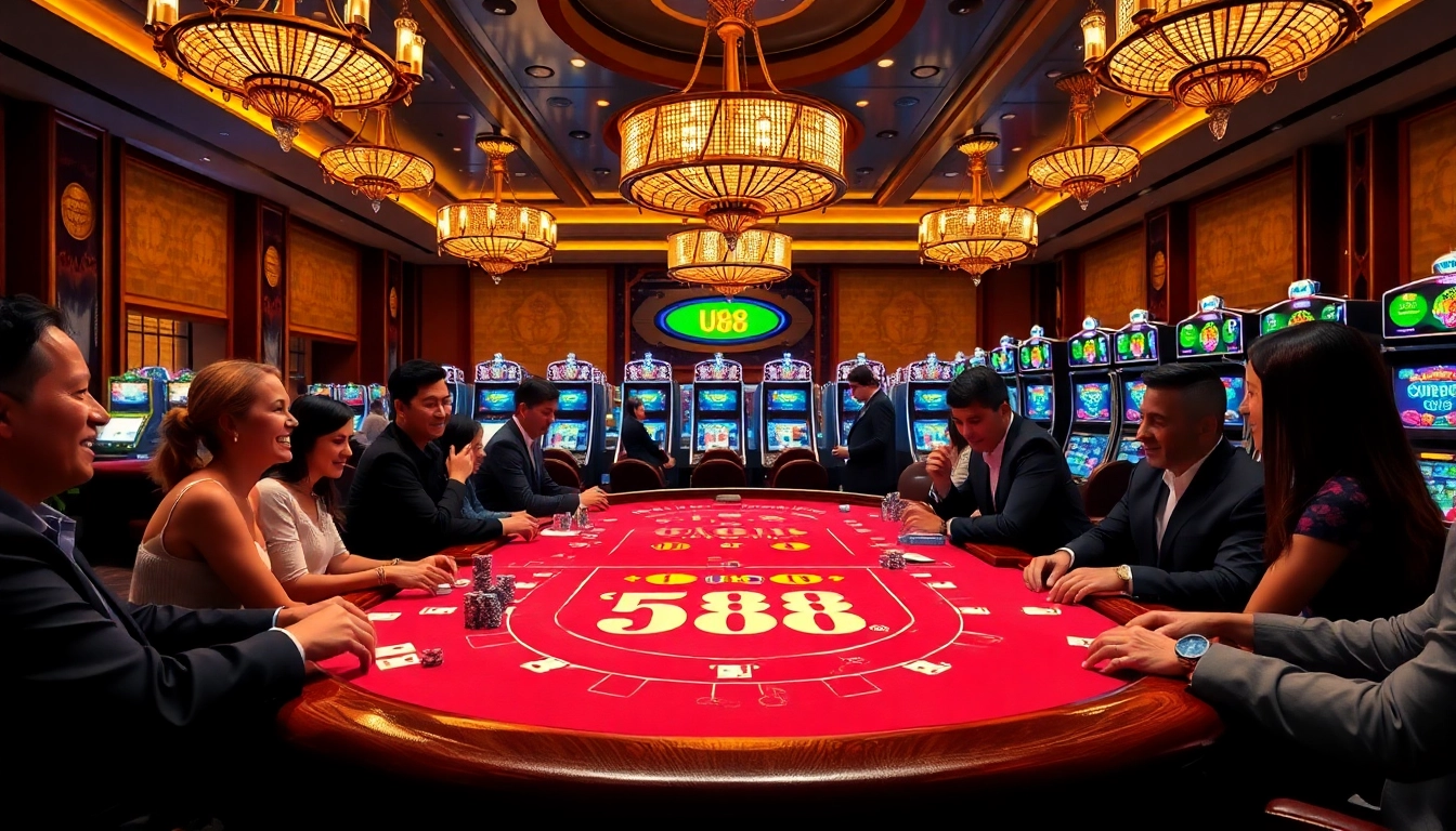Experience thrilling moments at U 888 casino with vibrant gaming tables and exciting activities.