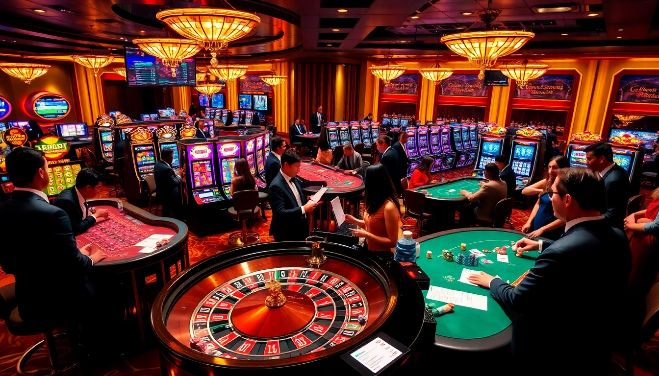Experience thrilling games at https://mm88.directory/ with a luxurious casino ambiance featuring roulette and slot machines.
