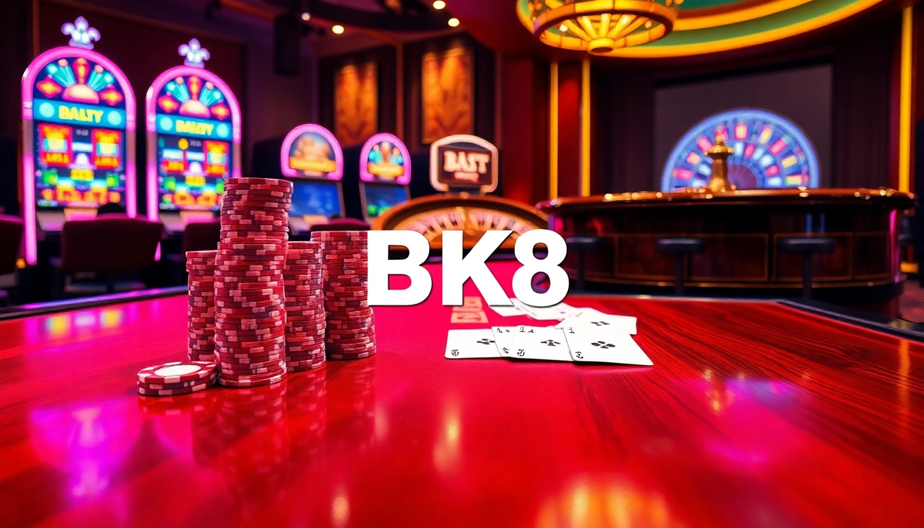 Experience thrilling gameplay at BK8 เว็บตรง with vibrant casino tables and engaging slot machines.
