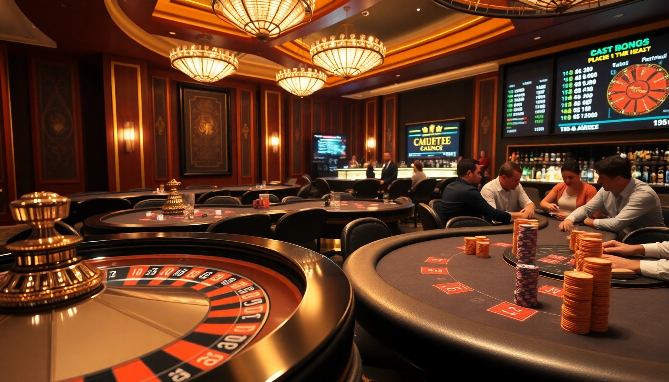 Experience the thrill of betting at https://keobongda2.vip/ with a vibrant casino scene featuring poker and roulette.