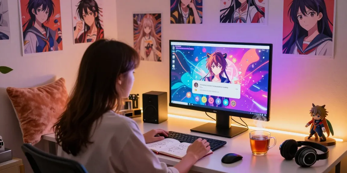 Engaging hentai ai chat scene with colorful digital interface and cozy ambiance